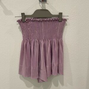 QUEEN OF SPARKLES purple Smocked Shorts